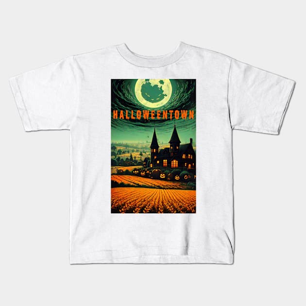 Halloweentown Kids T-Shirt by WhiteTeeRepresent